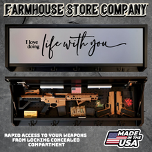 Load image into Gallery viewer, Gun Concealment Coat Rack Black Unit White Life With You Design
