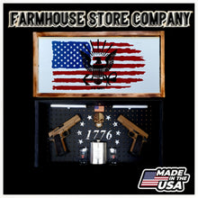 Load image into Gallery viewer, Navy Deluxe Gun Concealment Flag Wall Art
