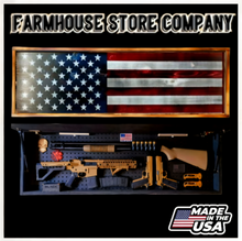 Load image into Gallery viewer, Half American Flag Long Rifle Gun Concealment Flag Wall Art
