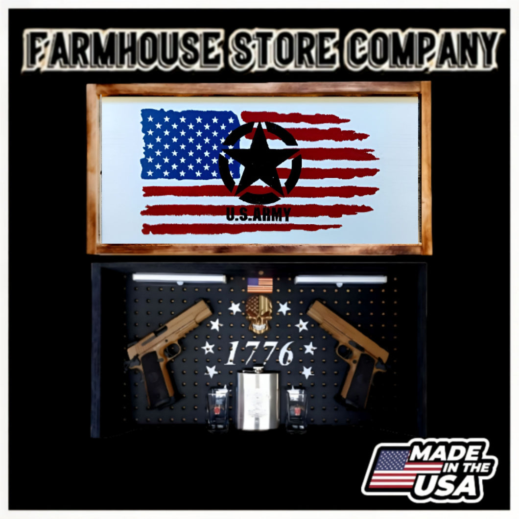 Army Deluxe Gun Concealment Flag Wall Art