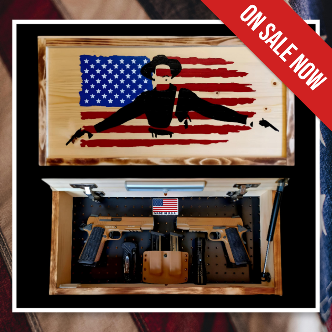 Doc Holiday American Concealment Flag Handgun Wall Art