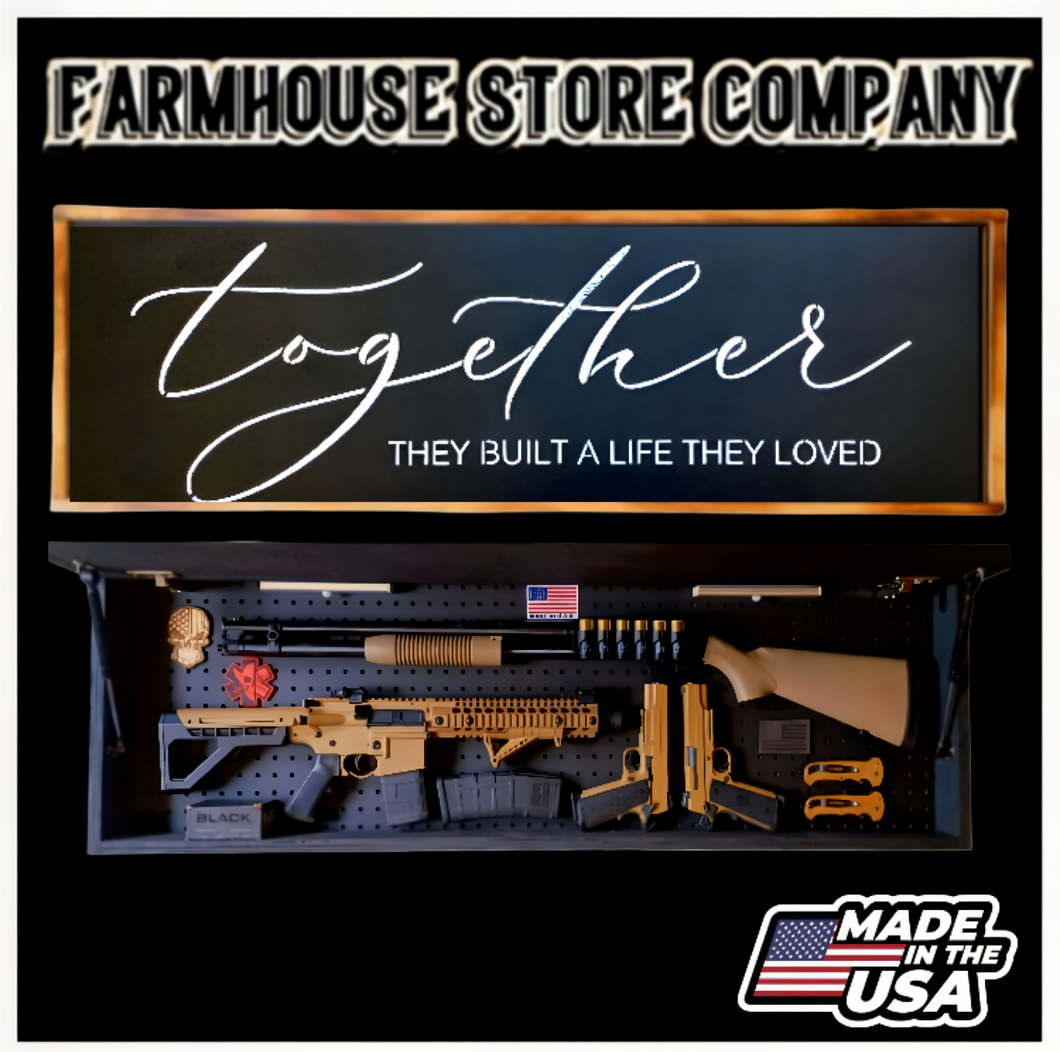 Together Long Rifle Gun Concealment Flag Wall Art