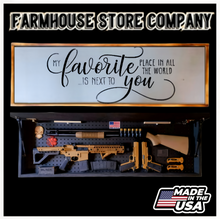 Load image into Gallery viewer, Favorite Place Long Rifle Gun Concealment Flag Wall Art
