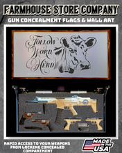 Load image into Gallery viewer, Gun Concealment Flag Deluxe Wall Art American Flag White Follow The Word Design
