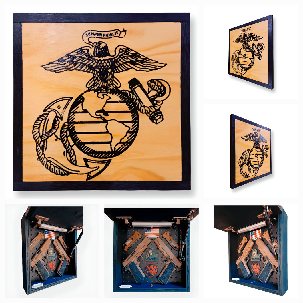 US Marines Deluxe Handgun Concealment Wall Art