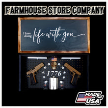 Load image into Gallery viewer, Deluxe Charred Life With You Handgun Concealment Wall Art
