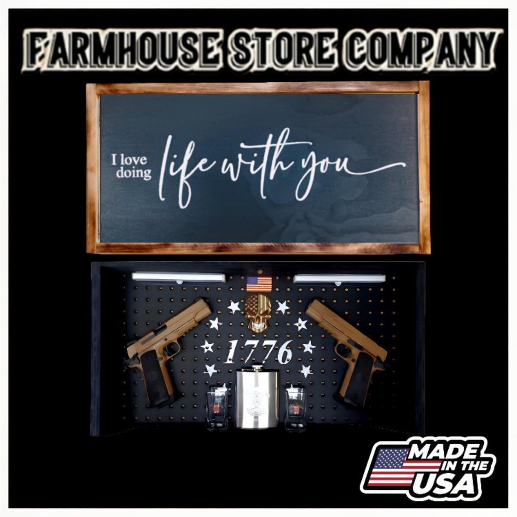 Deluxe Charred Life With You Handgun Concealment Wall Art