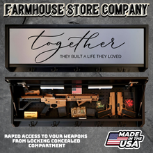 Load image into Gallery viewer, Gun Concealment Coat Rack Black Unit White Together Design
