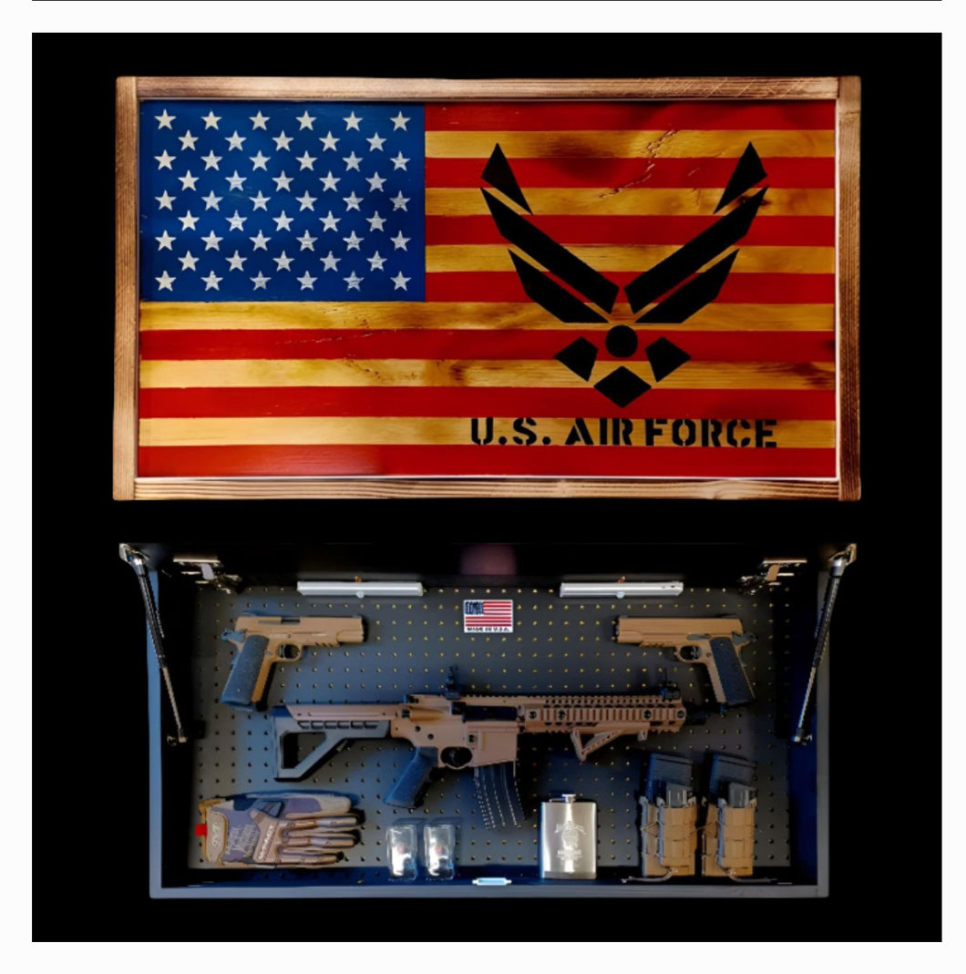 Large Charred Deluxe AIR FORCE American Concealment Flag Wall Art 2.0