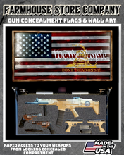 Load image into Gallery viewer, Gun Concealment Flag Deluxe Wall Art American WTP Gadsden Design
