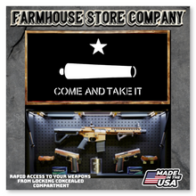 Load image into Gallery viewer, Gun Concealment Flag Deluxe Wall Art Charred Black Come And Take It Design

