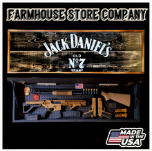 Load image into Gallery viewer, Jack Daniel&#39;s Long Rifle Gun Concealment Flag Wall Art
