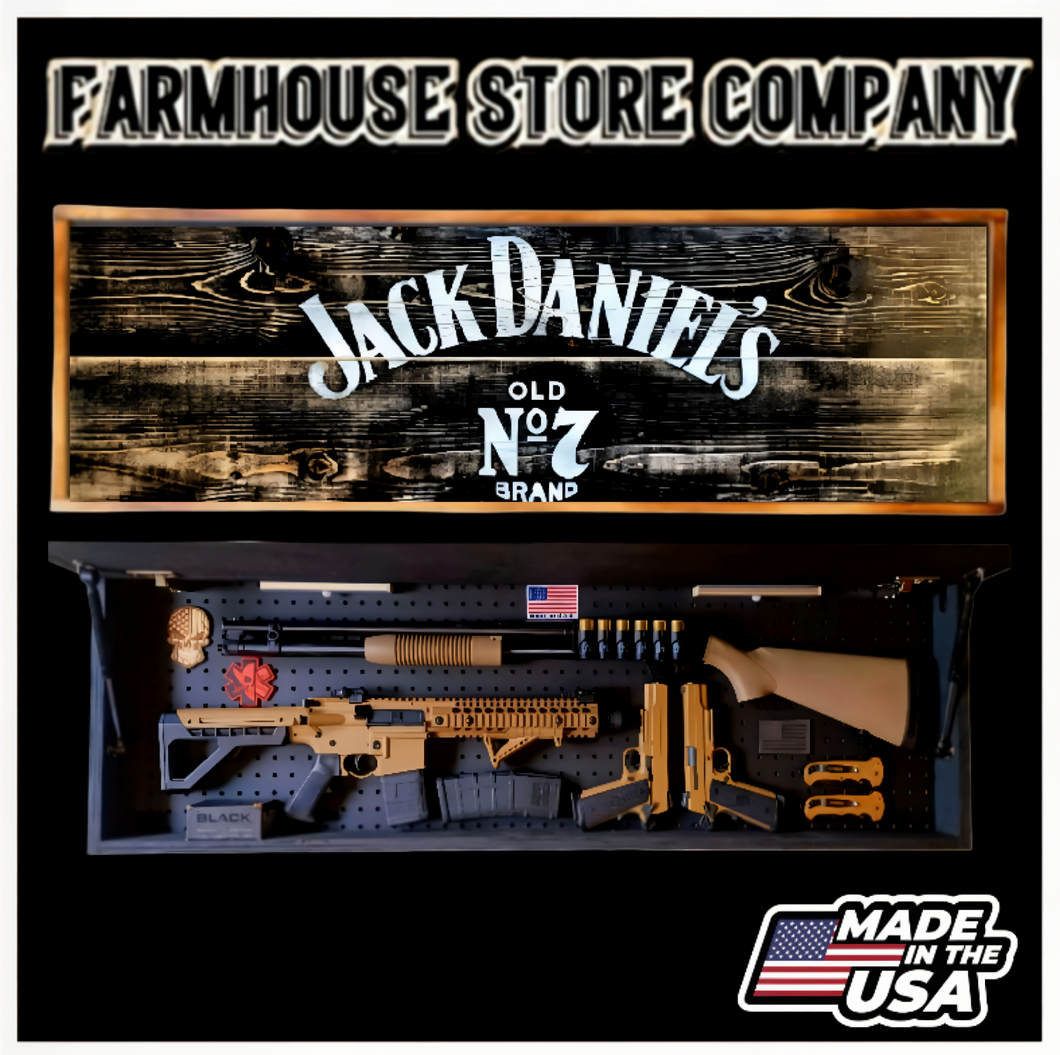 Jack Daniel's Long Rifle Gun Concealment Flag Wall Art