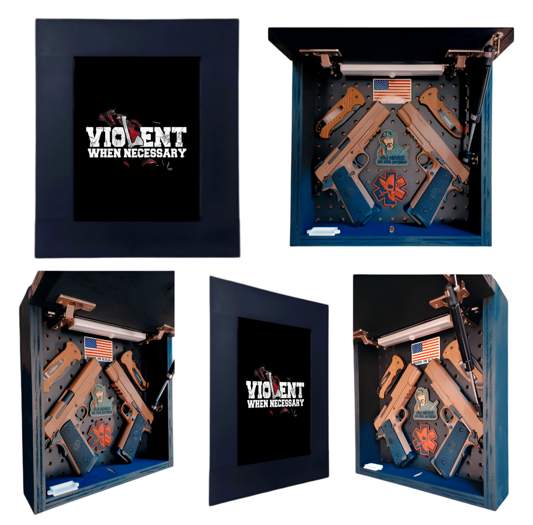 Violent When Necessary Deluxe Gun Concealment Picture Frame