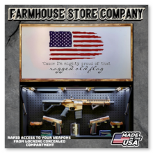 Load image into Gallery viewer, Gun Concealment Flag Deluxe Wall Art Charred Johnny Cash Flag Quote Design

