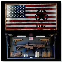 Load image into Gallery viewer, Large Charred Deluxe Pick Your Design 2nd Amendment, Military Branches, Patriotic American Gun Concealment Flag Wall Art 2.0
