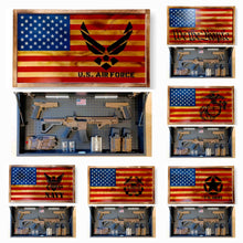 Load image into Gallery viewer, Large Charred Deluxe AIR FORCE American Concealment Flag Wall Art 2.0
