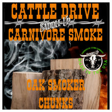 Load image into Gallery viewer, CARNIVORE SMOKE OAK SMOKER CHUNKS 225 CUBIC INCH VALUE SIZE ECONO PACK
