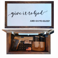 Load image into Gallery viewer, Give It To God Deluxe Handgun Concealment Wall Art
