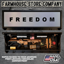 Load image into Gallery viewer, Gun Concealment Coat Rack Black Unit White Freedom Design
