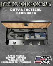 Load image into Gallery viewer, Deluxe Thin Green Line Flag Tactical Duty Gear Rack With Gun Concealment
