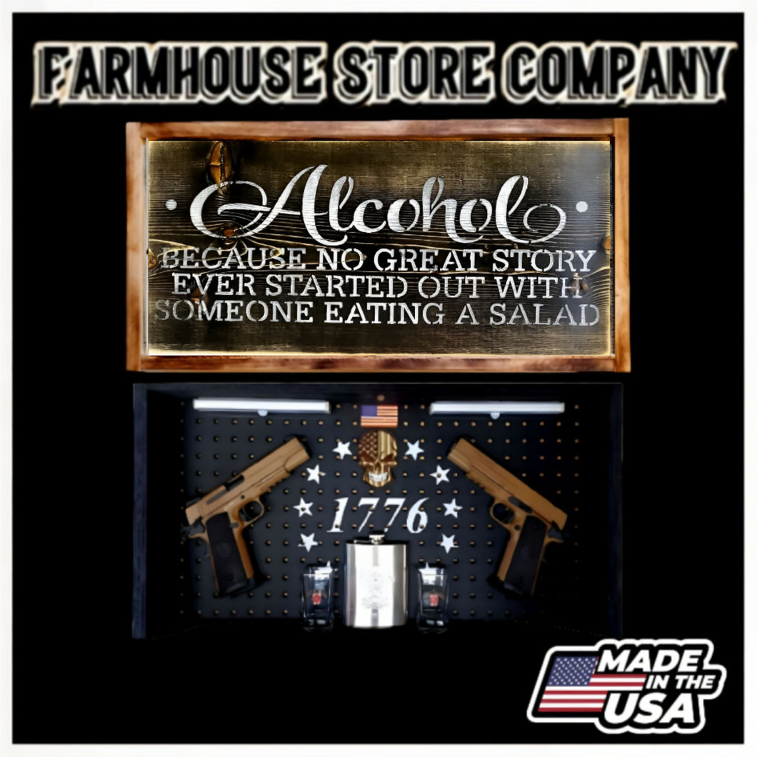 Alcohol Deluxe Gun Concealment Flag Wall Art