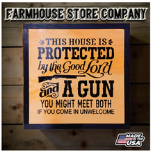 Load image into Gallery viewer, Good Lord &amp; A Gun Deluxe Handgun Concealment Wall Art
