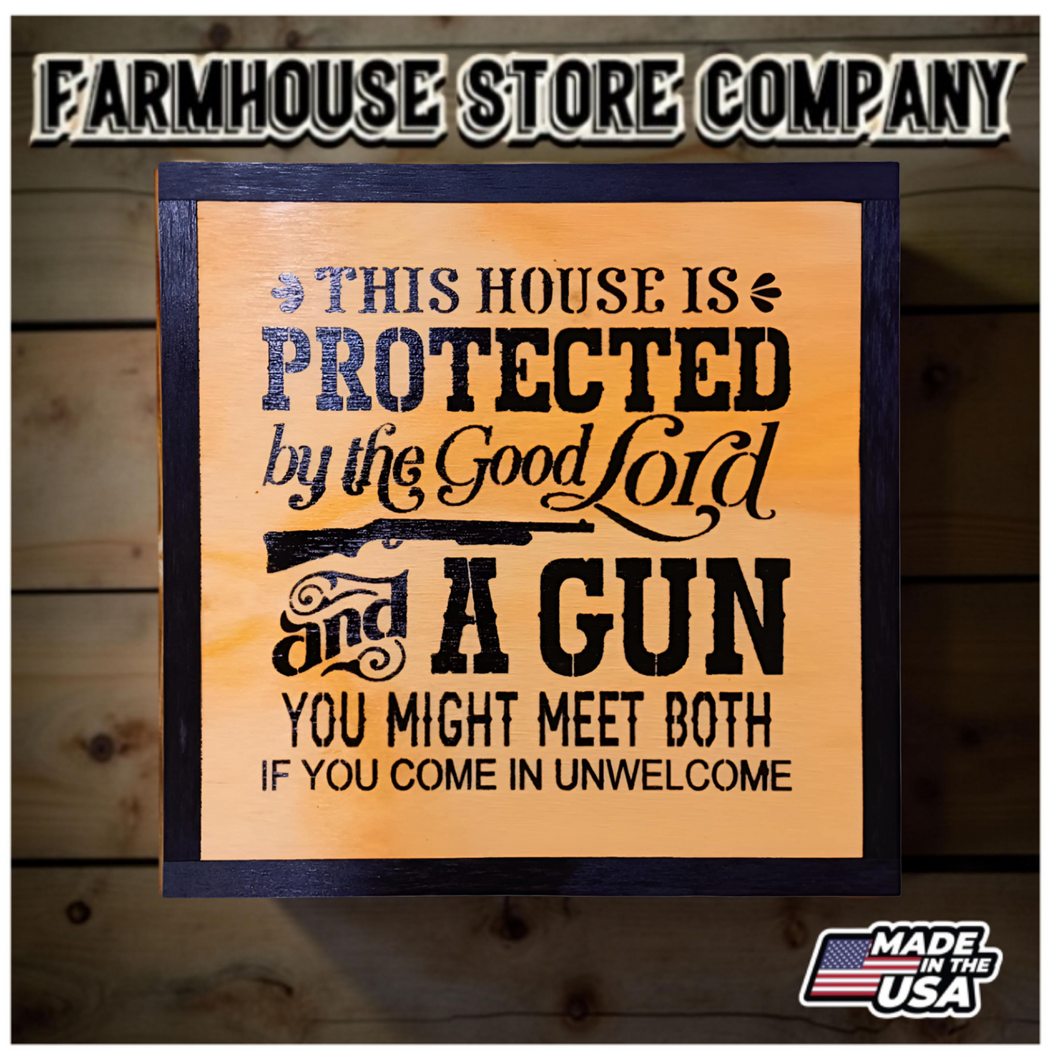 Good Lord & A Gun Deluxe Handgun Concealment Wall Art