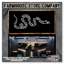 Load image into Gallery viewer, Gun Concealment Flag Deluxe Wall Art Charred Black Join Or Die Design
