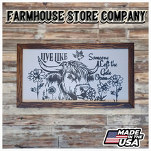 Load image into Gallery viewer, Live Like Someone Left The Gate Open Deluxe Handgun Concealment Wall Art
