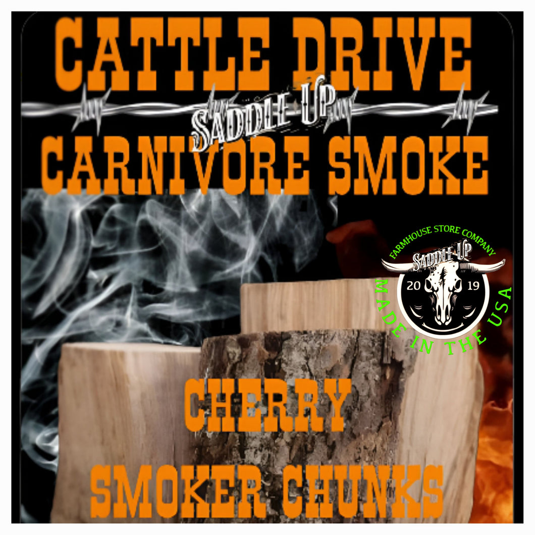 CARNIVORE SMOKE CHERRY SMOKER CHUNKS 225 CUBIC INCH VALUE SIZE ECONO PACK