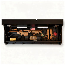 Load image into Gallery viewer, Gun Concealment Coat Rack Black Unit White Family Design
