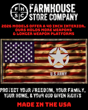 Load image into Gallery viewer, Gun Concealment Flag Deluxe Wall Art Charred Hard American Flag US Army Design
