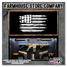 Load image into Gallery viewer, Gun Concealment Flag Deluxe Wall Art Charred Black Bullet Flag Design
