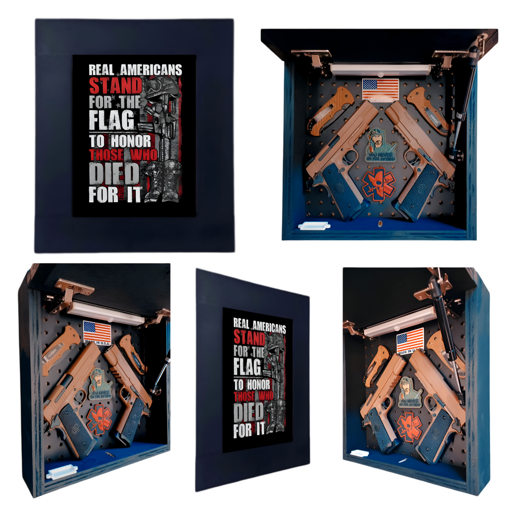 Stand For The Flag Deluxe Gun Concealment Picture Frame