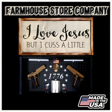 Load image into Gallery viewer, Cuss A Little Deluxe Gun Concealment Flag Wall Art
