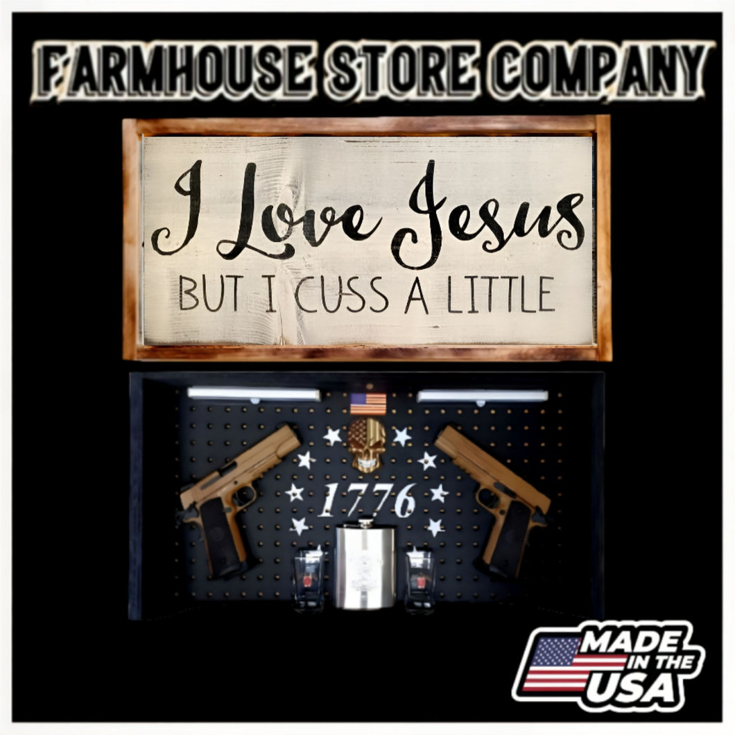 Cuss A Little Deluxe Gun Concealment Flag Wall Art