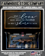 Load image into Gallery viewer, Gun Concealment Flag Deluxe Wall Art Charred Black Love Most Design
