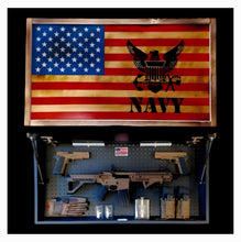 Load image into Gallery viewer, Large Charred Deluxe NAVY American Concealment Flag Wall Art 2.0
