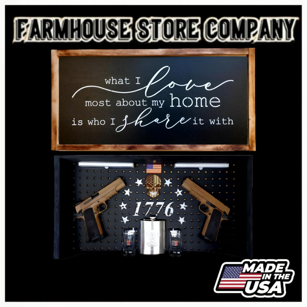 Deluxe What I Love Handgun Concealment Wall Art