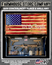 Load image into Gallery viewer, Gun Concealment Flag Deluxe Wall Art Charred WTP Gadsden Snake Design
