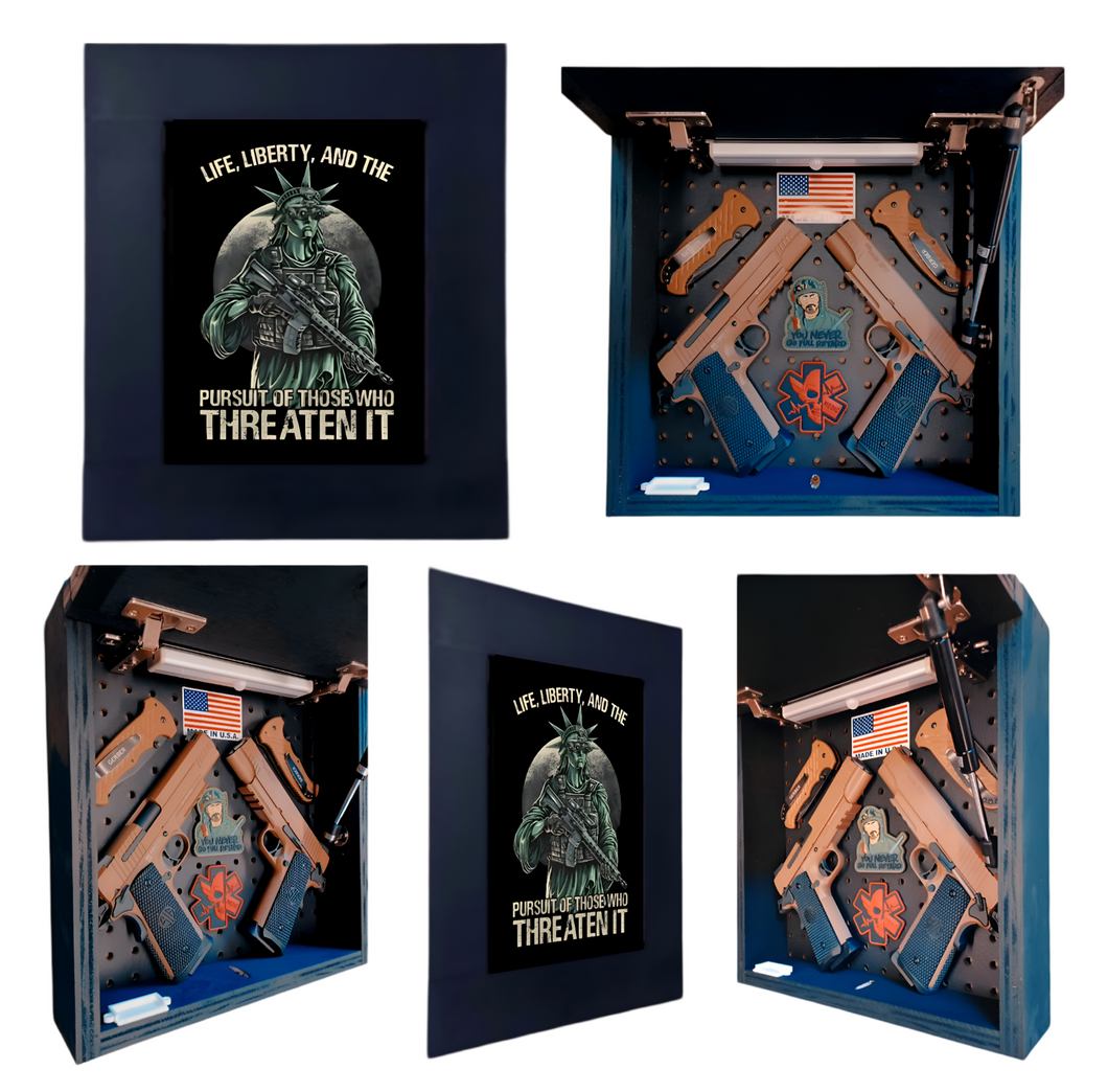 Tactical Lady Liberty Deluxe Gun Concealment Picture Frame