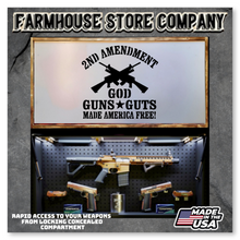 Load image into Gallery viewer, Gun Concealment Flag Deluxe Wall Art Charred White God Guns Guts Design
