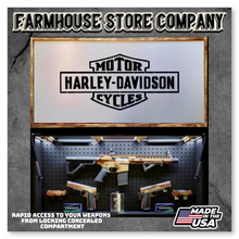 Load image into Gallery viewer, Gun Concealment Flag Deluxe Wall Art Charred White Harley Davidson Design
