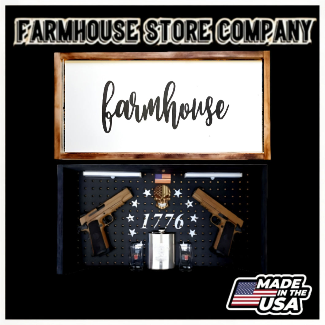 Farmhouse Deluxe Gun Concealment Flag Wall Art