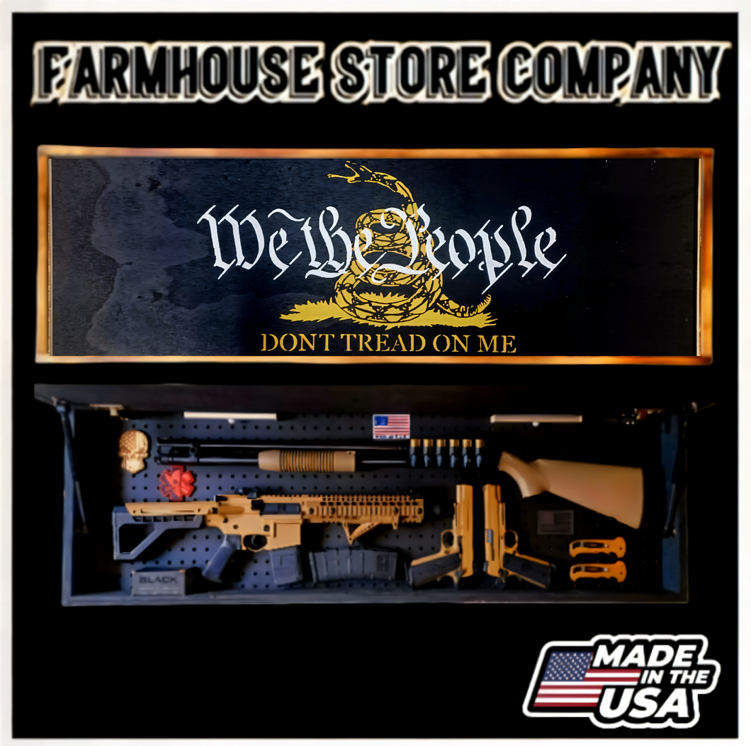 We The People Gadsden Long Rifle Gun Concealment Flag Wall Art