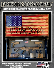 Load image into Gallery viewer, Gun Concealment Flag Deluxe Wall Art Charred American We The People Design
