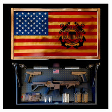 Load image into Gallery viewer, Large Charred Deluxe COAST GUARD American Concealment Flag Wall Art 2.0
