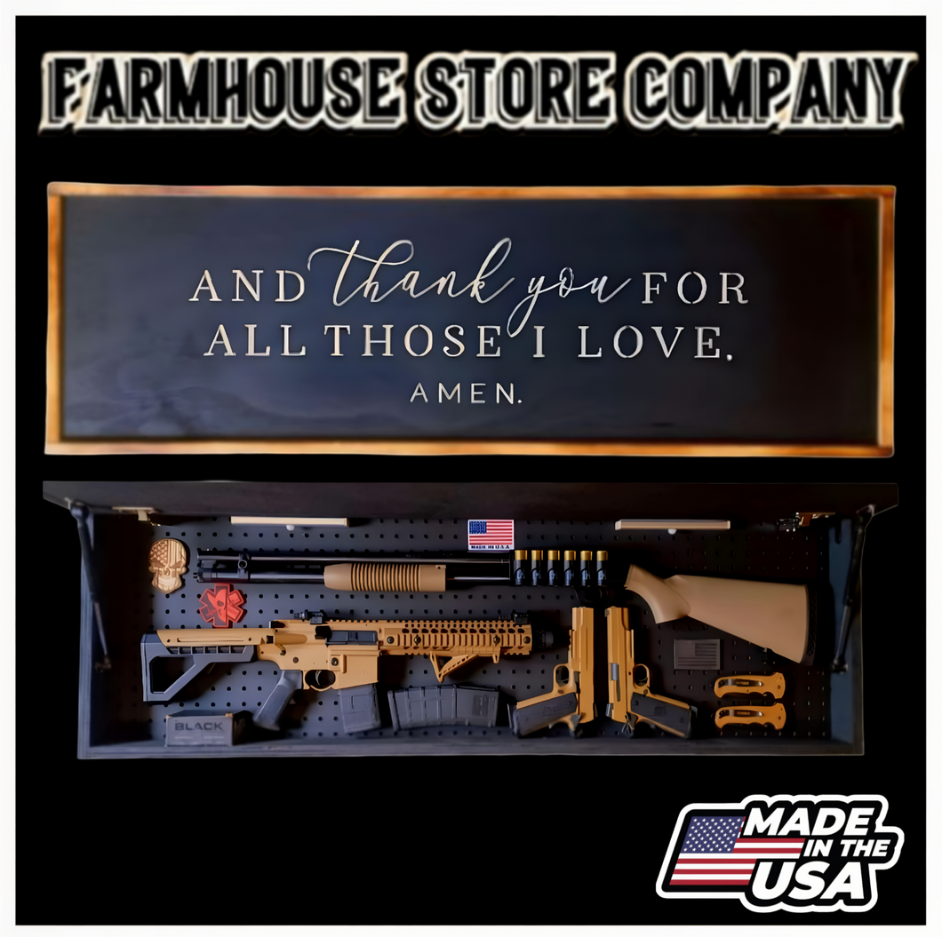 Thank You Long Rifle Gun Concealment Flag Wall Art