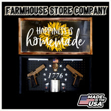 Load image into Gallery viewer, Happiness Is Homemade Deluxe Gun Concealment Flag Wall Art
